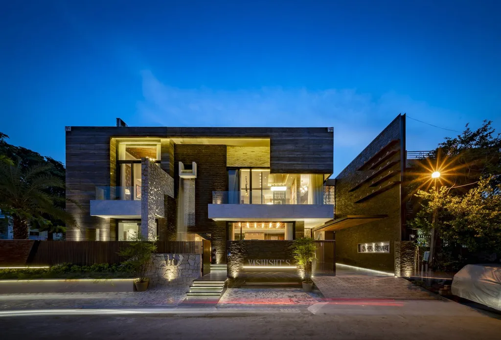 The Waterfall House by Space Race Architects A Serene Urban Retreat in Jalandhar 4