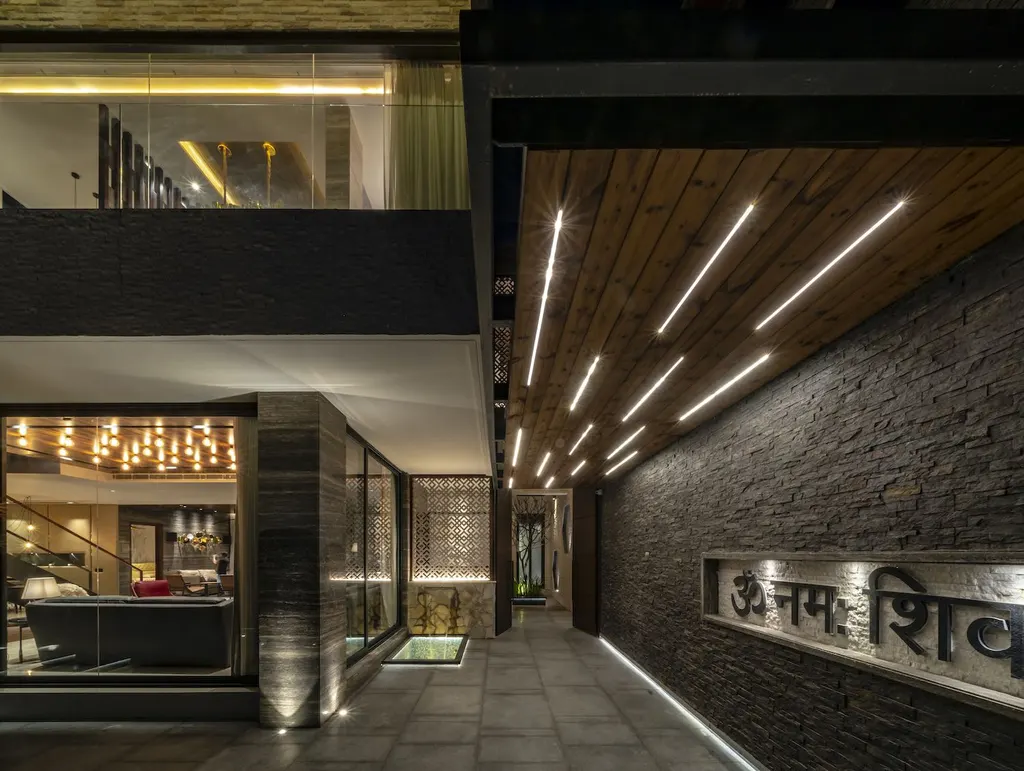 The Waterfall House by Space Race Architects, A Serene Urban Retreat in Jalandhar