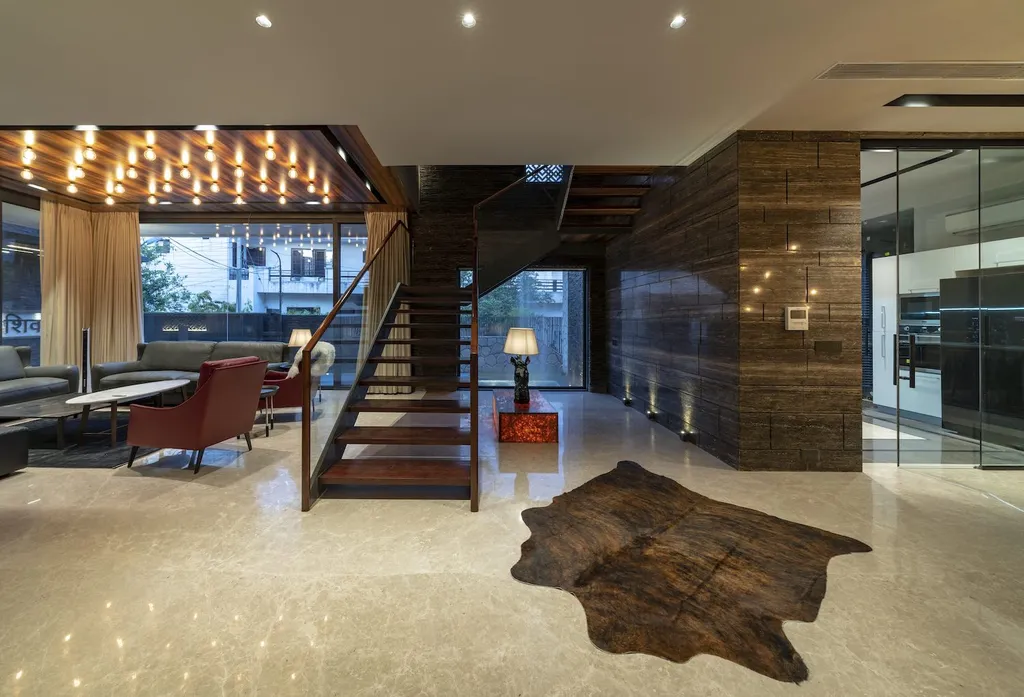 The Waterfall House by Space Race Architects A Serene Urban Retreat in Jalandhar 9