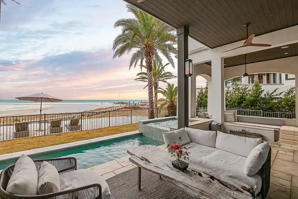 Luxury beachfront estate at 291 Garfield St, Santa Rosa Beach, FL – Caribbean design, Gulf views, and premium finishes in Grayton Beach