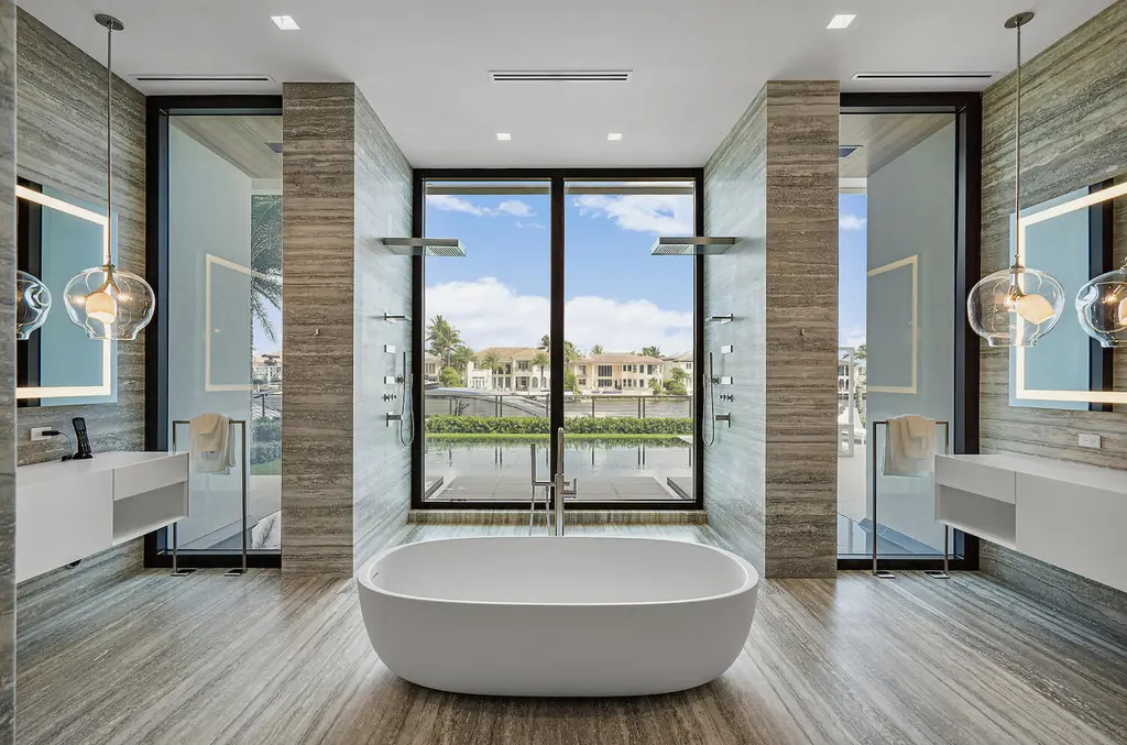 Infinity House by The Up Studio, A Tropical Modern Family Retreat on the Intracoastal Waterway in Boca Raton, Florida