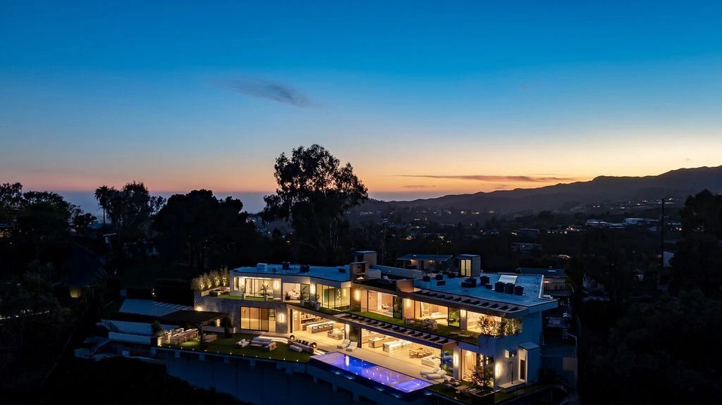Stunning 1104 N Tigertail Rd Estate with Breathtaking Views of the City Skyline and Getty Center Priced at 23995000 1