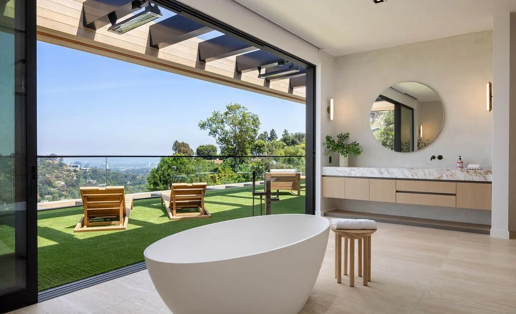 Stunning 1104 N Tigertail Rd Estate with Breathtaking Views of the City Skyline and Getty Center Priced at 23995000 9