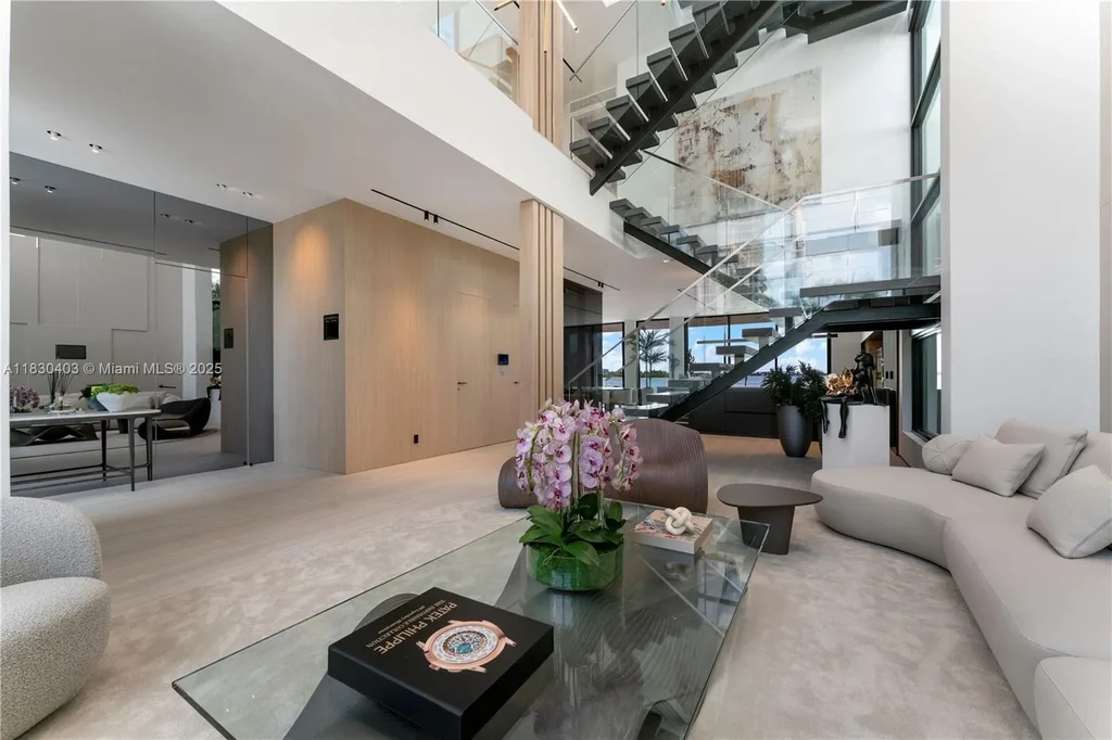 Breathtaking $20 Million Waterfront Masterpiece Redefines Miami Beach Real Estate Luxury 7 Custom Italian kitchen with Wolf appliances in Miami Beach home for sale