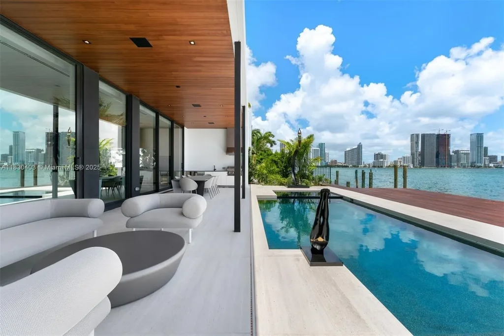 Breathtaking $20 Million Waterfront Masterpiece Redefines Miami Beach Real Estate Luxury 16 Custom Italian kitchen with Wolf appliances in Miami Beach home for sale