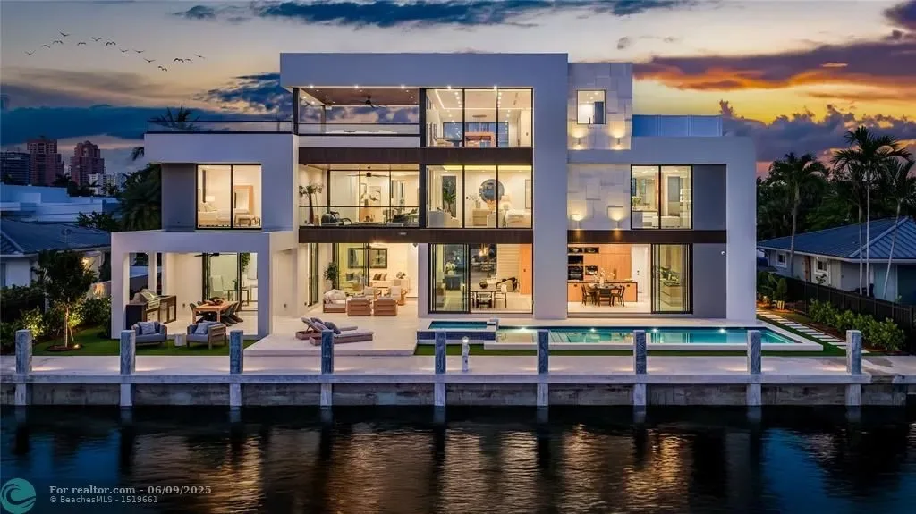 2849 NE 29th St Lists at 8.4M Breathtaking Ultra Luxury Waterfront Estate With Yacht Dock and Resort Style Living 1