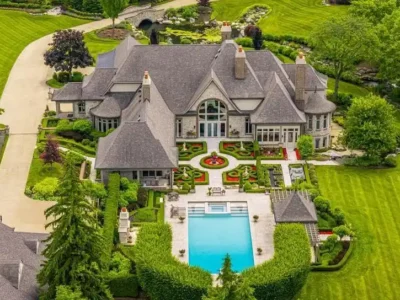 Exceptional French Country Masterpiece in Michigan hits the Market for $7,999,900 1 Stunning French Country Manor at 18101 Sheldon Rd Lists in Michigan for 8.25 Million 3