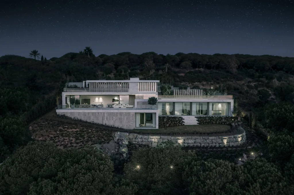 Villa BLUE by ARK Architects, A Sculptural Sanctuary with Infinite Mediterranean Views