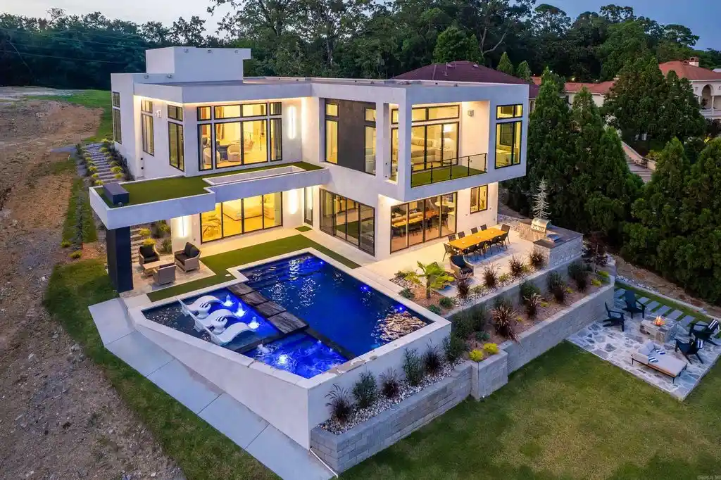 A $3.496M Architectural Gem on Lake Hamilton Redefines Contemporary Lakefront Luxury 5 480 Lake Hamilton Dr An Unparalleled New Construction Modern Lake Home Listed at 3496000 1