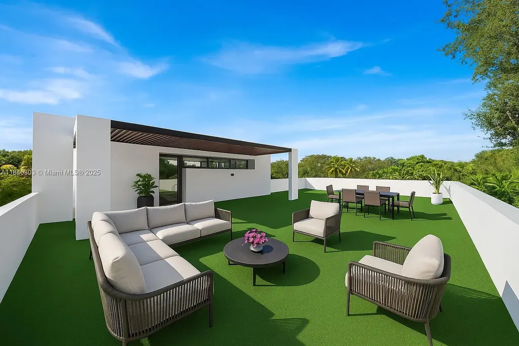 967 NE 117th St Listed for 5.7M Turnkey Tropical Modern Estate with Rooftop Pool and Privacy in Biscayne Park 5