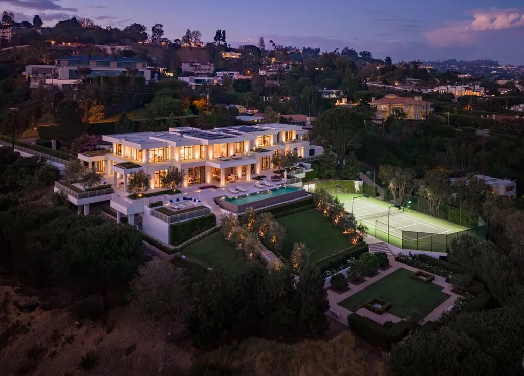 A Masterfully Crafted Beverly Hills Estate with Unrivaled Ocean-to-City Views hits the Market for $67.5 Million 5 9966 Beverly Grove Dr Beverly Hills CA 1
