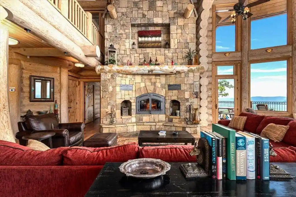 Luxury British Columbian Cedar Log Retreat in Georgia Hits the Market at $5.67 Million 13 373 Rising Star Ln Stunning British Columbian Cedar Log Estate in Georgia Listed for 5.67 Million 12