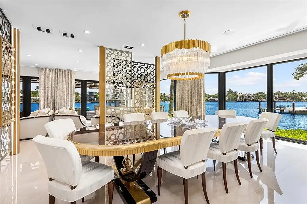 27.5 Million Waterfront Masterpiece Showcasing Modern Luxury in Fort Lauderdale 10 529 Bontona Ave Fort Lauderdale luxury waterfront estate with 6 bedrooms, 10 bathrooms, pool, marina dock, and custom interiors for sale.
