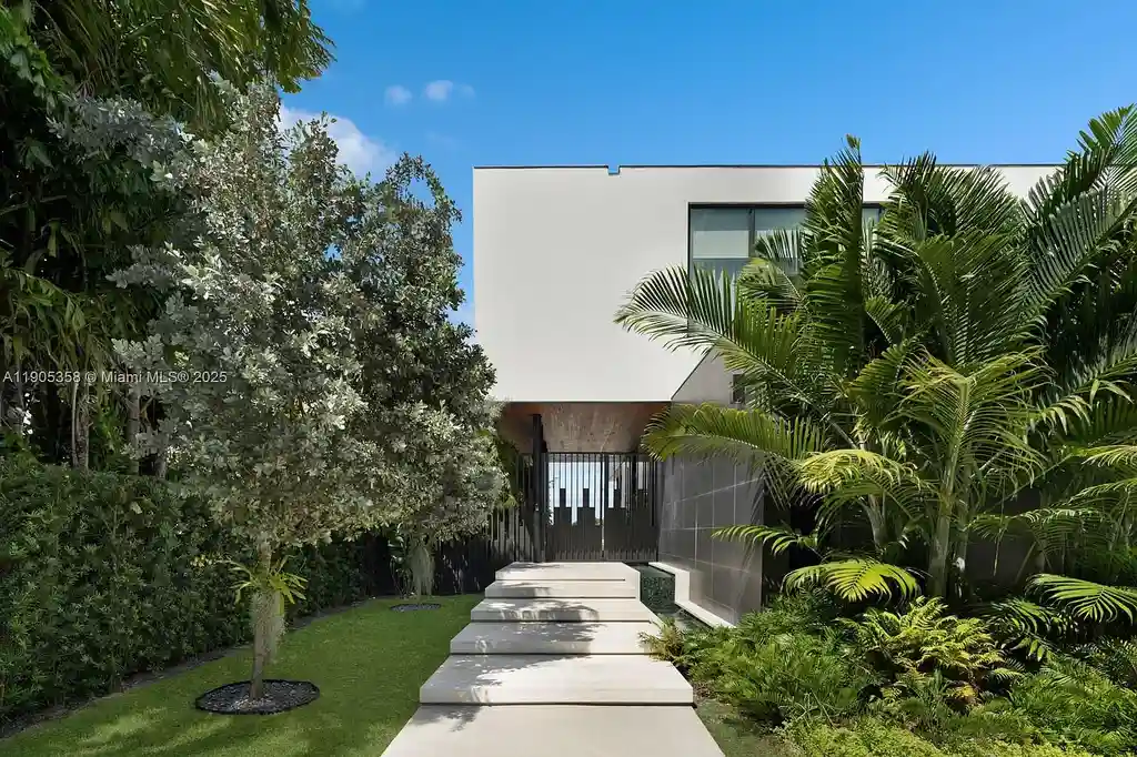 1165 N Biscayne Point Rd Miami Beach waterfront exterior view with private dock