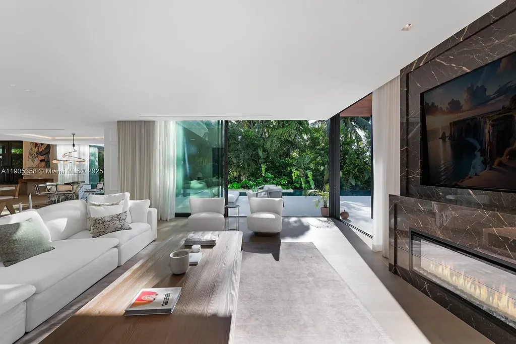 1165 N Biscayne Point Rd Miami Beach waterfront exterior view with private dock