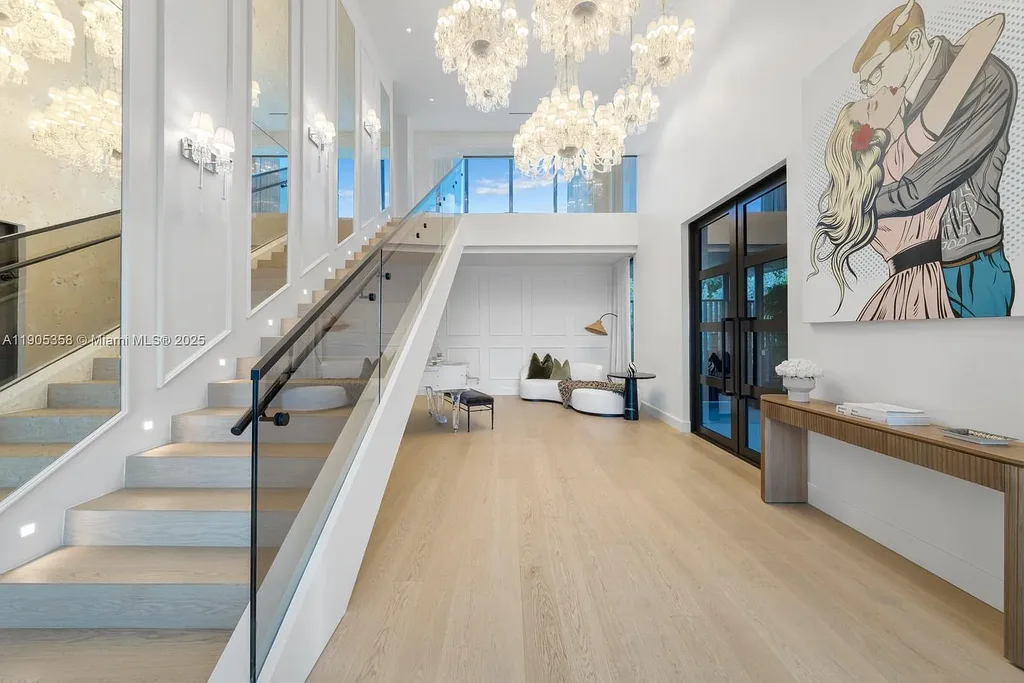 1165 N Biscayne Point Rd Miami Beach waterfront exterior view with private dock