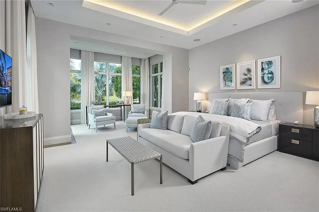 Modern kitchen interior with Caesarstone island in 16945 Sud Cortile CT