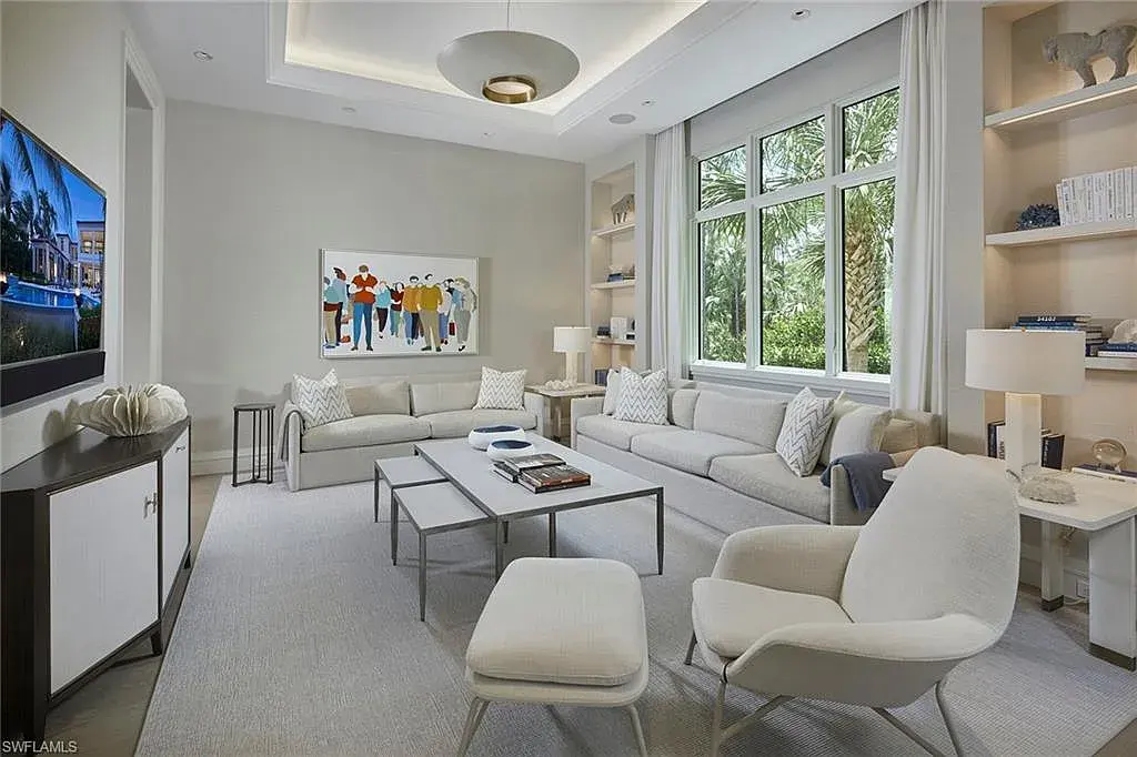 Modern kitchen interior with Caesarstone island in 16945 Sud Cortile CT