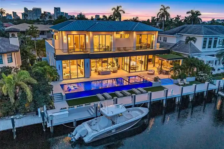 Spectacular Fort Lauderdale Waterfront Estate Listed at $17 Million A Modern Architectural Masterpiece