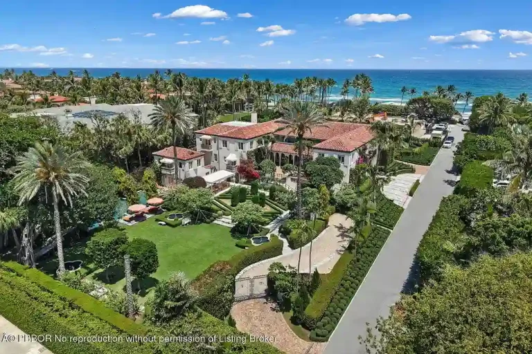 $59 Million Mediterranean Estate in Palm Beach Featuring 8 Bedroom Home with Manicured Gardens and Pool