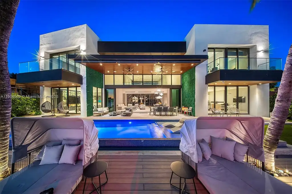 Stunning $16.9 Million Modern Waterfront Estate with Wide Maule Lake Views in North Miami Beach 15 Luxury modern waterfront home at 16470 NE 30th Ave in North Miami Beach featuring wide Maule Lake views, private dock, and sleek contemporary design.