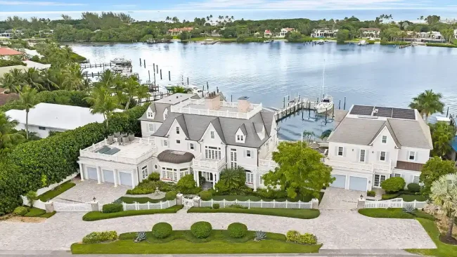 $29.5 Million Estate in Jupiter, Timeless European Waterfront Luxury with Heated Pool and Private Dock