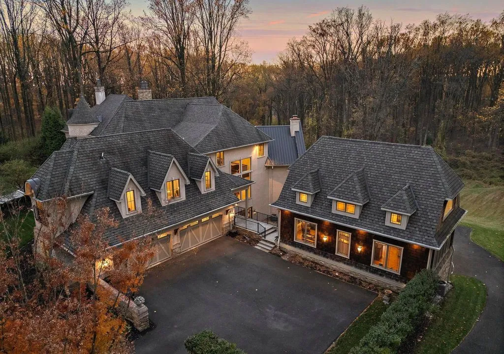 3080 Paper Mill Rd Stunning Pennsylvania Estate Merging Timeless French Normandy Design and Remarkable Efficiency 3