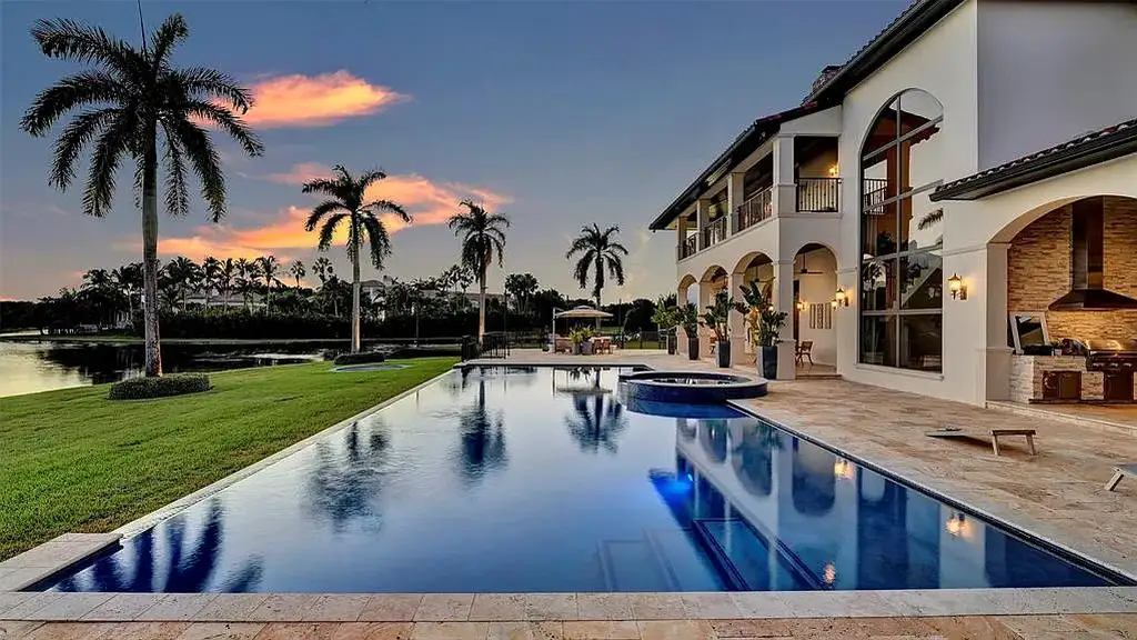 $9.7 Million Spectacular Weston Waterfront Estate with Resort-Style Amenities and Panoramic Lake Views 15 3530 Windmill Ranch Rd Weston $9.7M luxury waterfront estate with 7 bedrooms, 10 bathrooms, resort-style pool, and panoramic lake views