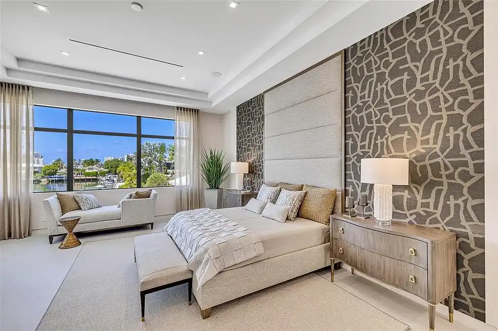 Experience Unmatched Waterfront Luxury in Fort Lauderdale with Private Dock Priced at 24.9 Million 13 Aerial view of 51 Isla Bahia Dr Fort Lauderdale waterfront estate with private dock and lagoon views