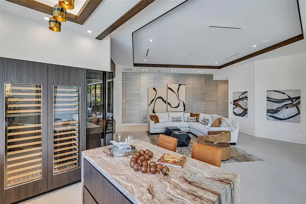 Experience Unmatched Waterfront Luxury in Fort Lauderdale with Private Dock Priced at 24.9 Million 10 Aerial view of 51 Isla Bahia Dr Fort Lauderdale waterfront estate with private dock and lagoon views