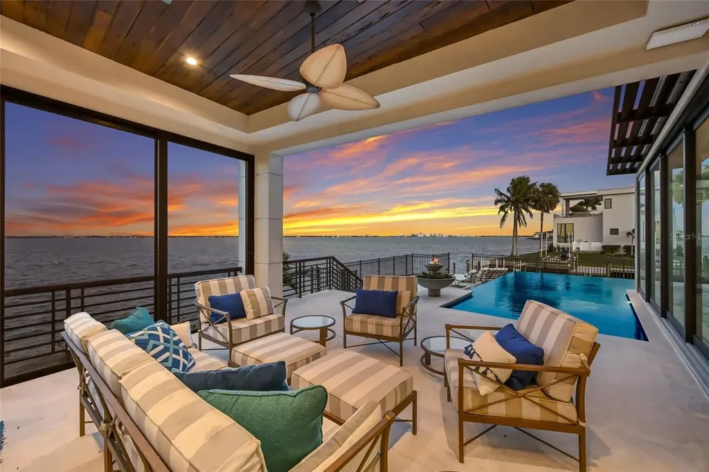$9.9 Million Spectacular Longboat Key Sarasota Bay Waterfront Estate with Panoramic Views 15 600 Wedge Ln Longboat Key waterfront view overlooking Sarasota Bay and the Ringling Bridge