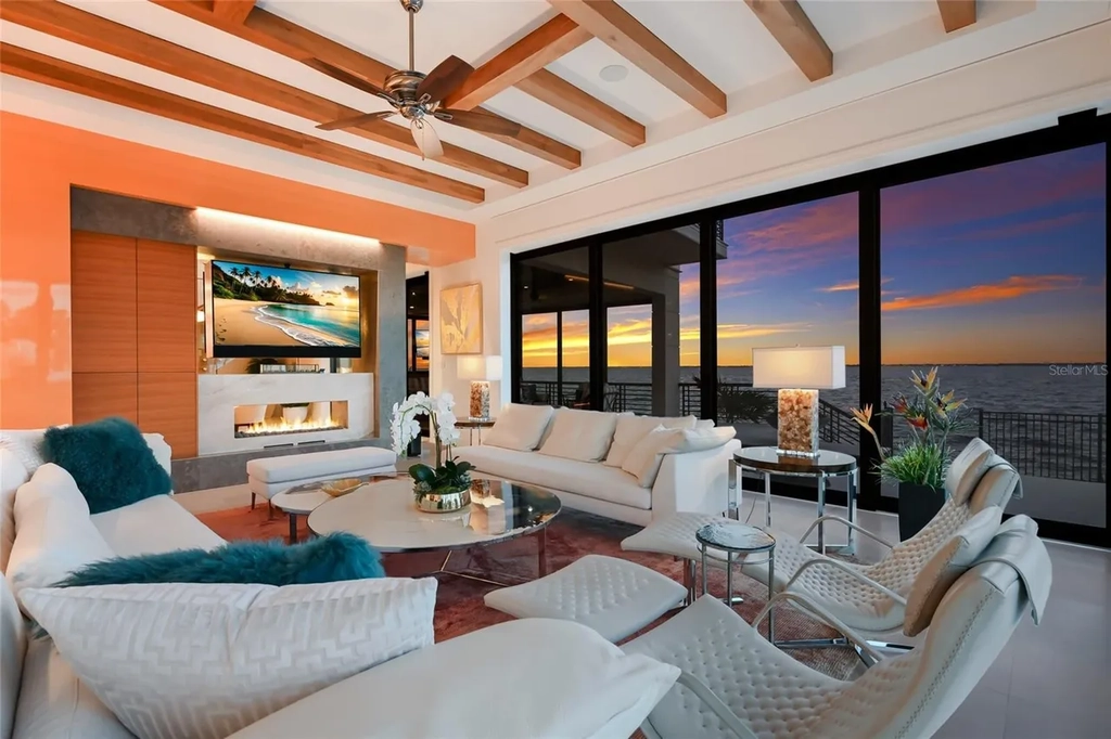 $9.9 Million Spectacular Longboat Key Sarasota Bay Waterfront Estate with Panoramic Views 6 600 Wedge Ln Longboat Key waterfront view overlooking Sarasota Bay and the Ringling Bridge