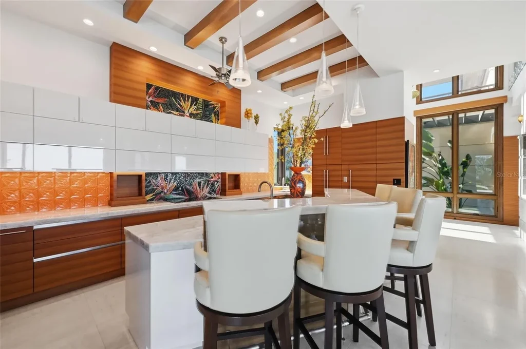 $9.9 Million Spectacular Longboat Key Sarasota Bay Waterfront Estate with Panoramic Views 8 600 Wedge Ln Longboat Key waterfront view overlooking Sarasota Bay and the Ringling Bridge