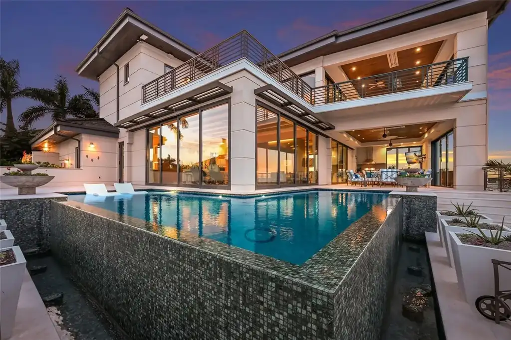 $9.9 Million Spectacular Longboat Key Sarasota Bay Waterfront Estate with Panoramic Views 16 600 Wedge Ln Longboat Key waterfront view overlooking Sarasota Bay and the Ringling Bridge