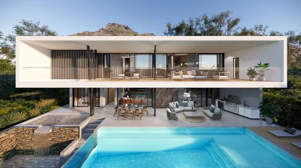 Brook House by Metropole Architects, A Floating Haven of Light, Water, and Sculptural Geometry