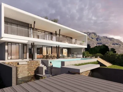 Brook House by Metropole Architects, A Floating Haven of Light, Water, and Sculptural Geometry