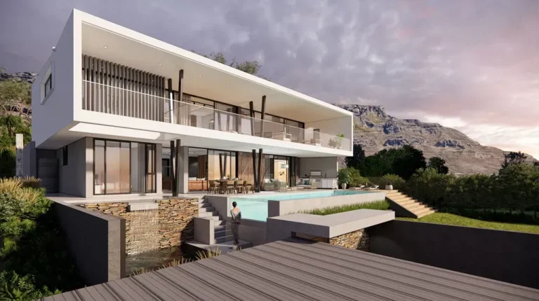 Brook House by Metropole Architects, A Floating Haven of Light, Water, and Sculptural Geometry