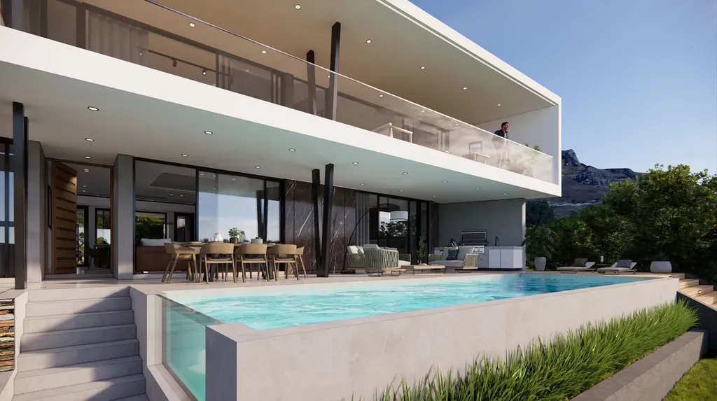 Brook House by Metropole Architects A Floating Haven of Light Water and Sculptural Geometry 5