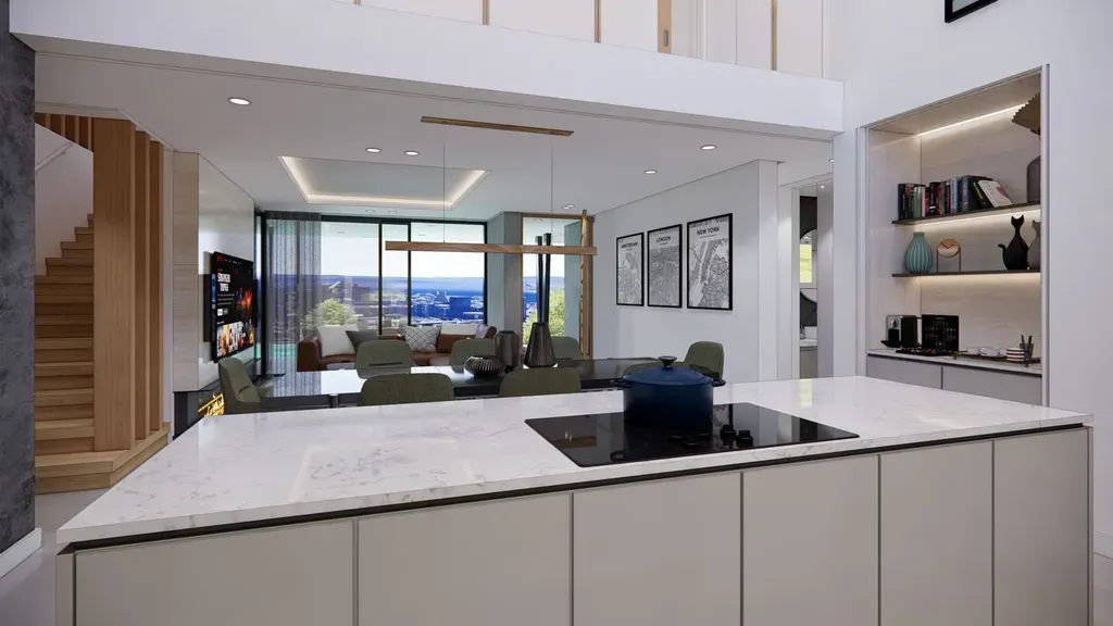 Brook House by Metropole Architects, A Floating Haven of Light, Water, and Sculptural Geometry