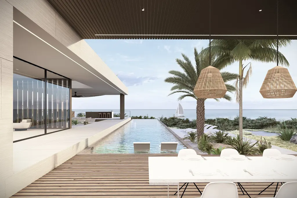 Central Axis House by STATE of Architecture, A Modern Villa in Perfect Balance