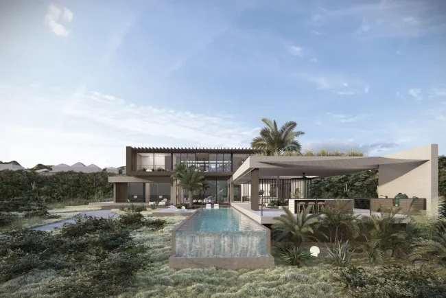 Central Axis House by STATE of Architecture, A Modern Villa in Perfect Balance