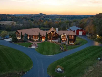 Exquisite 5674 State Highway 167 Wisconsin Log Estate Offers Rustic Elegance for 4 Million 1