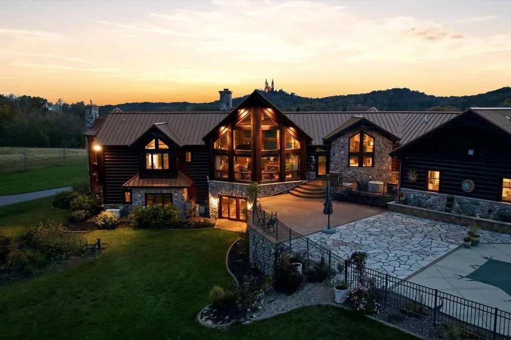 Exquisite 5674 State Highway 167 Wisconsin Log Estate Offers Rustic Elegance for 4 Million 26