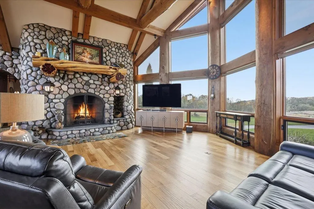 Exquisite 5674 State Highway 167 Wisconsin Log Estate Offers Rustic Elegance for 4 Million 8