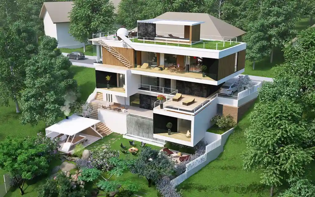 Kati House in Brasov, A Sculpted 500-sqm Hillside Retreat by Singleart Design and Architecture 2 Kati House in Brasov A Sculpted 500 sqm Hillside Retreat by Singleart Design and Architecture 5