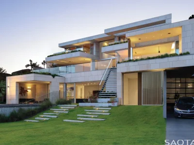 Mosman House by SAOTA Sculpted Contemporary Home on Steep Slope 8