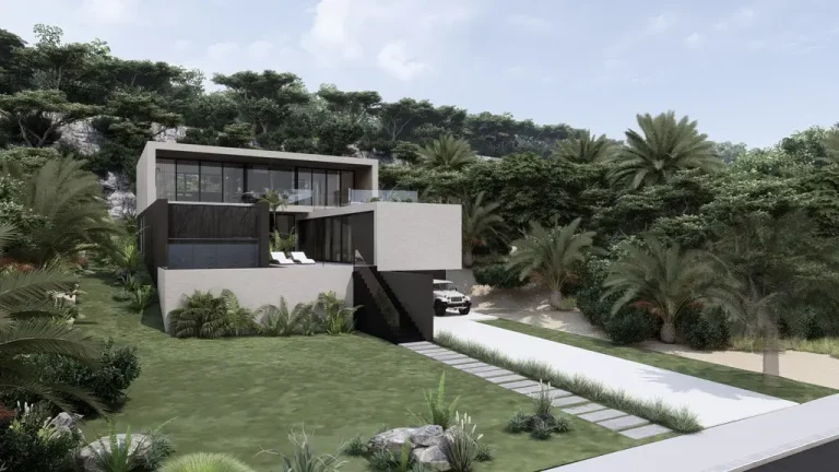 Villa Oase by STATE of Architecture, A Sculptural Hillside Retreat Framing Panoramic Caribbean Horizons