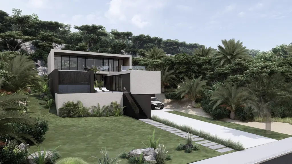 Villa Oase by STATE of Architecture, A Sculptural Hillside Retreat Framing Panoramic Caribbean Horizons