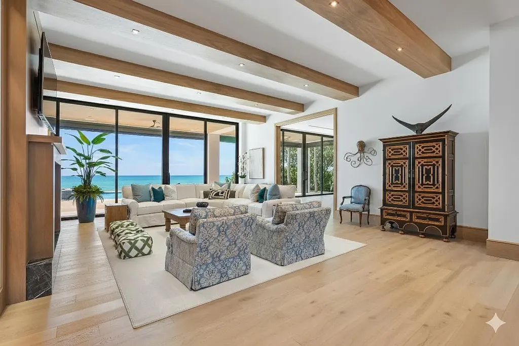 A Breathtaking $85 Million Ultra Luxury Dual Waterfront Estate Redefining Manalapan Living 15 1260 S Ocean Boulevard oceanfront estate in Manalapan showcasing contemporary architecture and direct Atlantic Ocean frontage