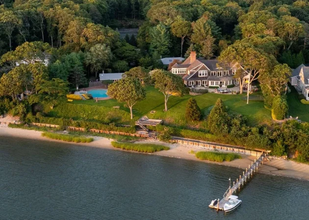 An Iconic $18M North Fork Waterfront Retreat with Exceptional Privacy
